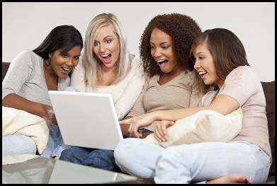 Women Looking at Laptop